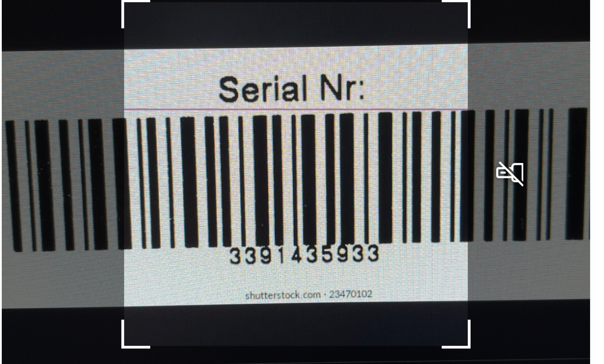 iOS app also allows the user to scan barcodes